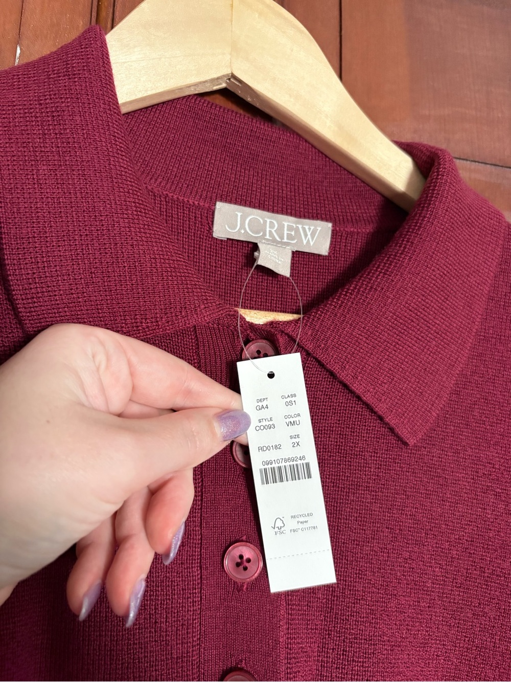 NWT J. crew Bell-sleeve mini sweater-dress merino wool vivid mulberry maroon 2x